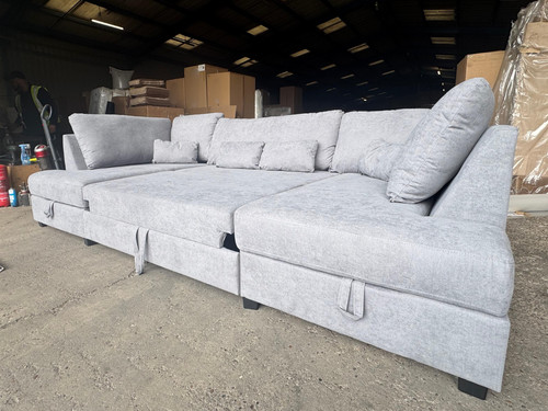 Grey fabric shape sofa - grey,