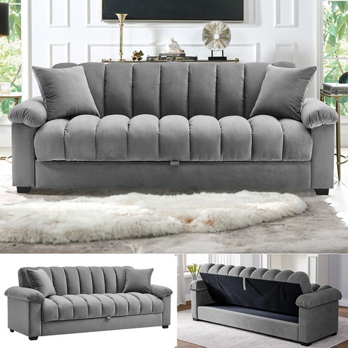 Grey sofa bed sleeper couch - grey,