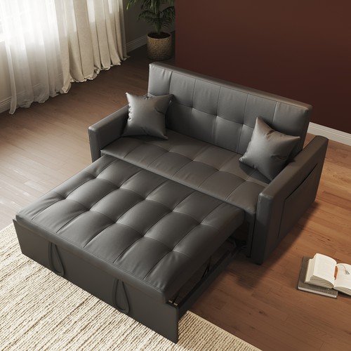 Seater sofa bed grey - grey, pull