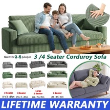 Modern 2/3 Seater Corduroy